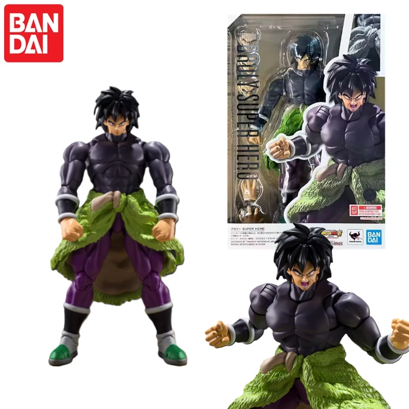 

In Stock 100%Original BANDAI S.H.Figuarts Broly Super Hero Dragon Ball Black HairAnime Action Collection Figures Model Toys