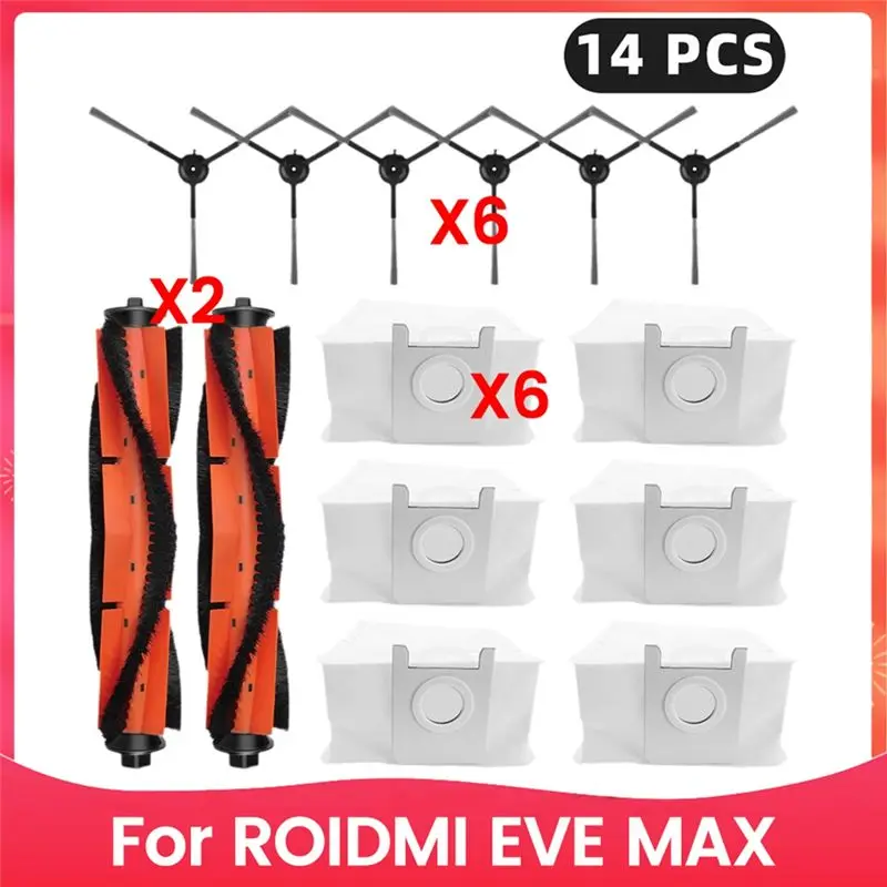 

ABJT-For ROIDMI EVE MAX Spare Parts Main Side Brush Dust Bag Accessories