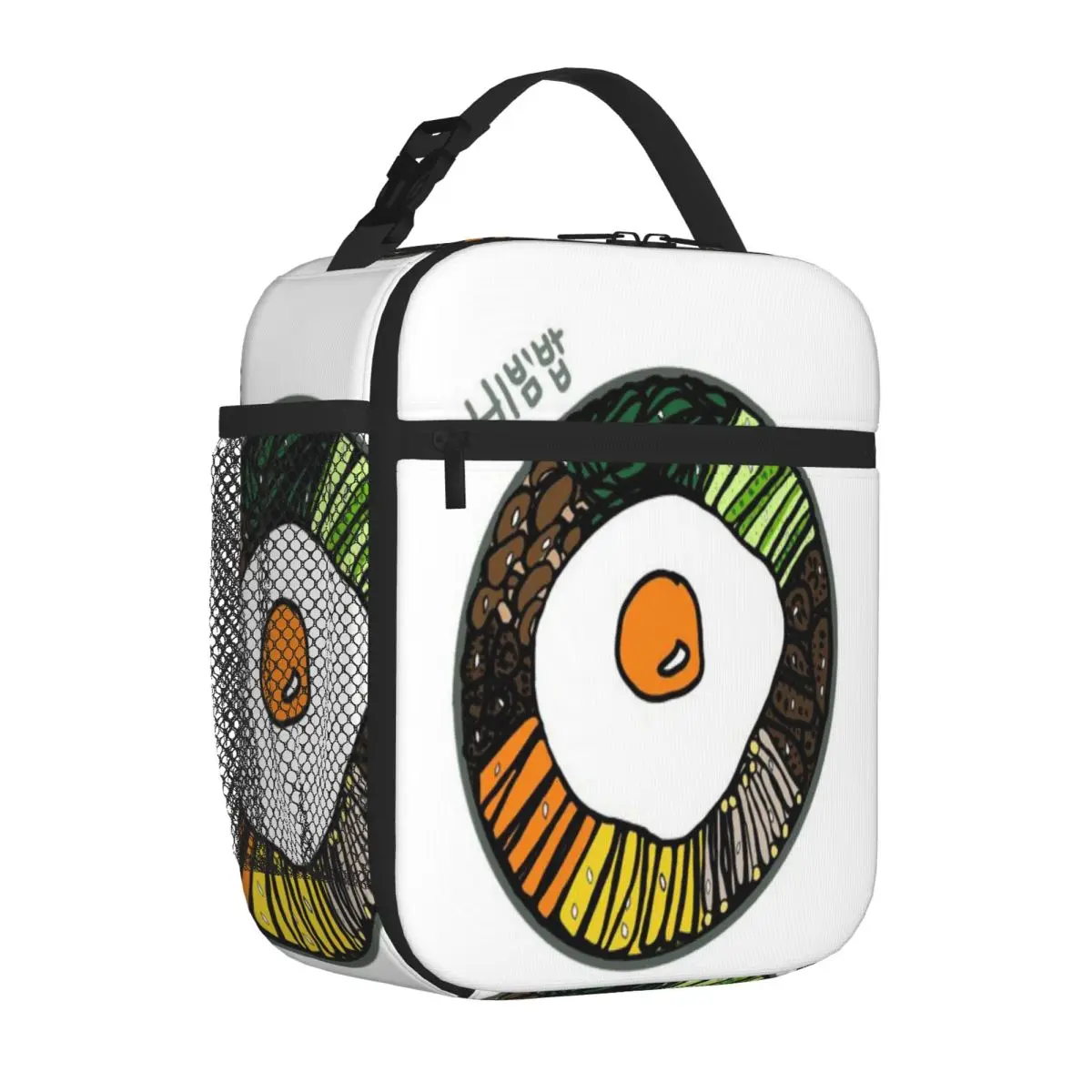 Bolsa de Almuerzo de Neopreno Estilo Viaje Bimbimbap, Combinación Perfecta en Oferta, Bolsa para Comida y Refrigerios de Oficina