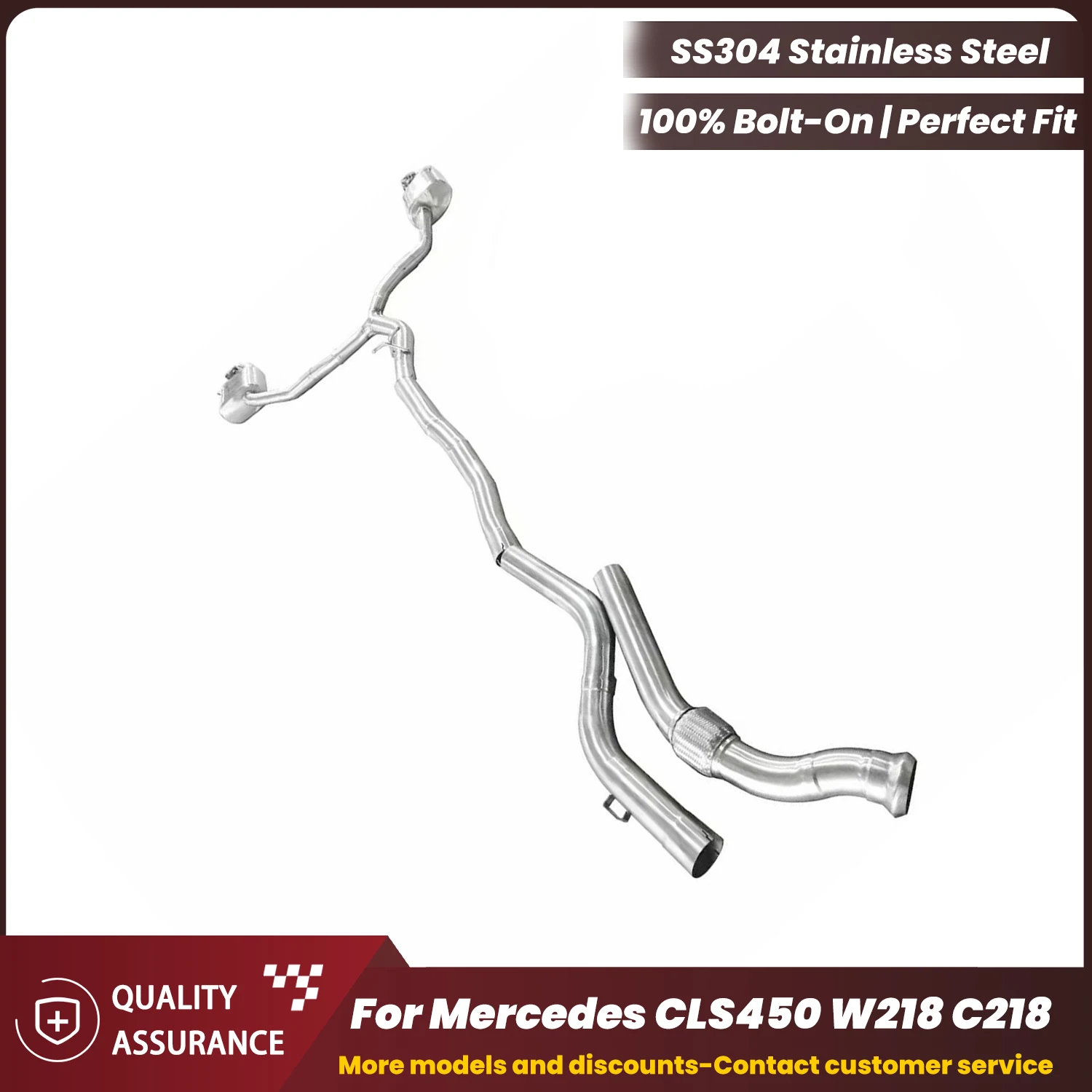 

Track-Inspired ECCF Stainless Steel Catback For Mercedes CLS450 W218 C218 Aggressive Sound Performance Upgrade