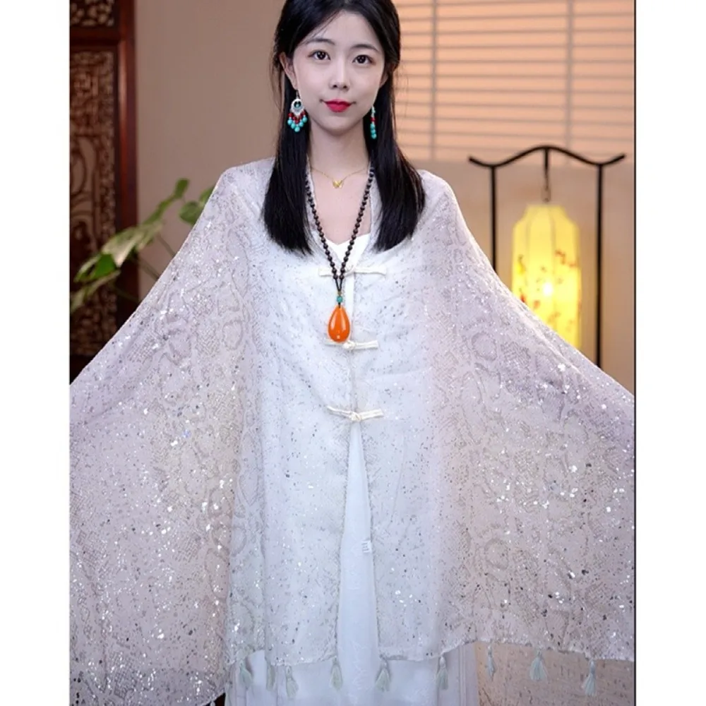 Этнический стиль, весна-лето, шаль с пряжкой, пальто, защита от солнца, солнцезащитный крем, шелковый шарф, платок, тонкий темпераментный кардиган