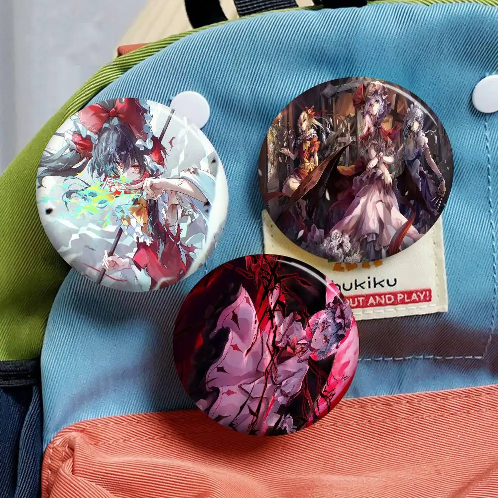 Touhou Projekt Anime Weißblech Soft Button Pin Brosche Metall Abzeichen Benutzerdefinierte Schmuck Zubehör Hut Tasche Revers