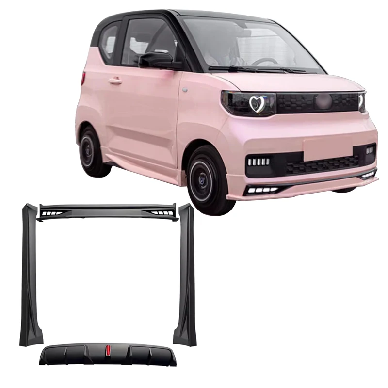 

For Wuling Hongguang MINIEV Front Lip Rear Lip Side Skirts ABS Plastic Car Bumper Car Bodykit Auto Parts Diffuser Splitter