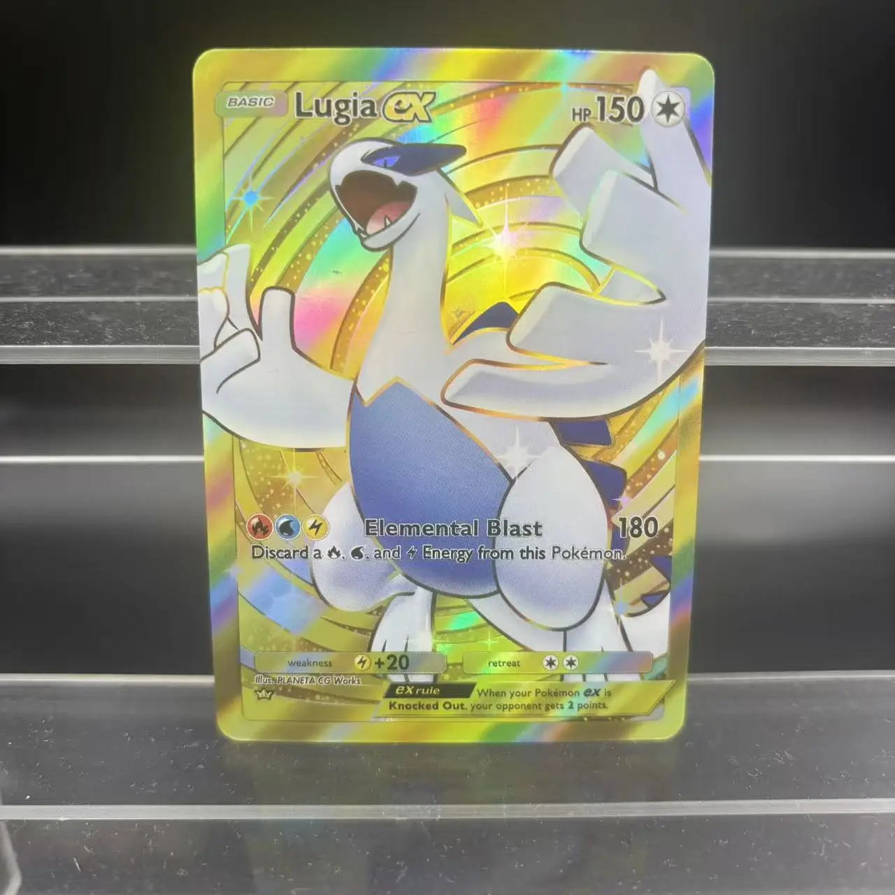 4 قطعة/المجموعة Diy بها بنفسك الذاتي الإنجليزية PTCG جيب Lugia Ho-Oh Nihlg Mantyke بطاقة فلاش الكلاسيكية أنيمي جمع بطاقة هدية لعبة