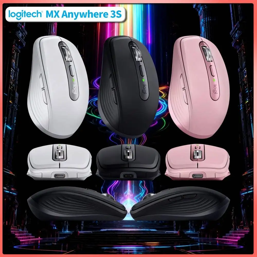 Durable MX Anywhere 3S - 8000 DPI, Hyper-Scroll, Silent Click, Ideal for Fashion Freelance Designer & Travel Work