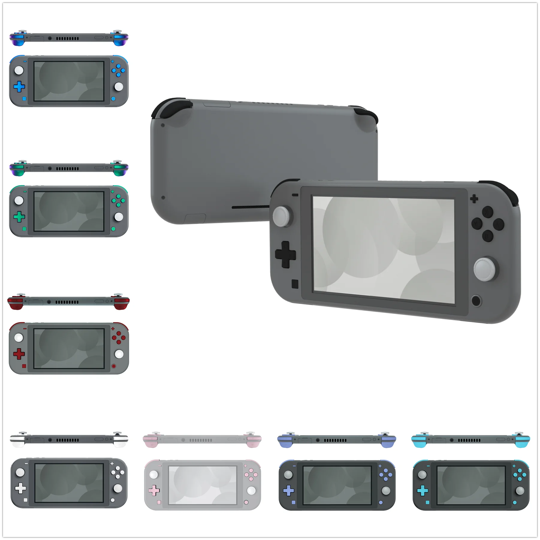 eXtremeRate Niestandardowe zamienne klucze ABXY Home Dpad L R ZL ZR Trigger Pełny zestaw przycisków Zestawy naprawcze z narzędziami do NS Switch Lite
