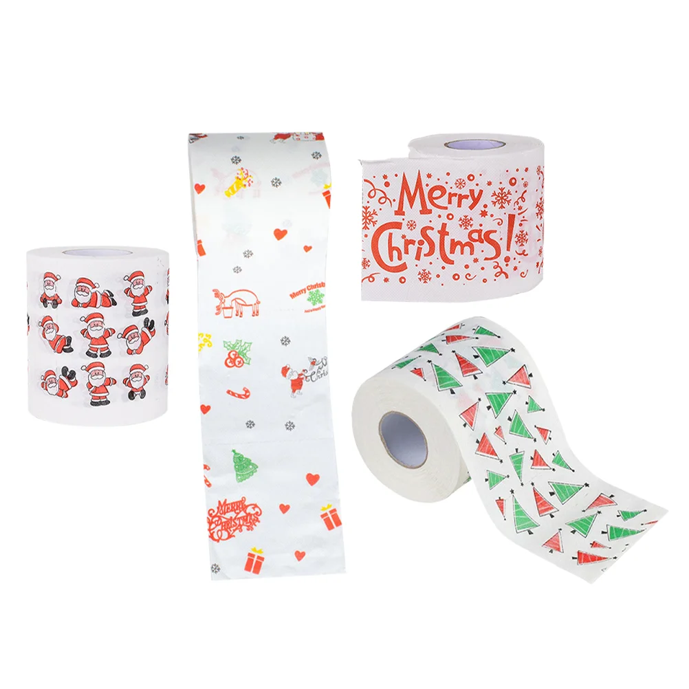 4 Rolls Paper Napkin Pocket Tissue 100 Dollar Towel Bathroom Decorations Gift Napkins for Decoupage Handkerchief