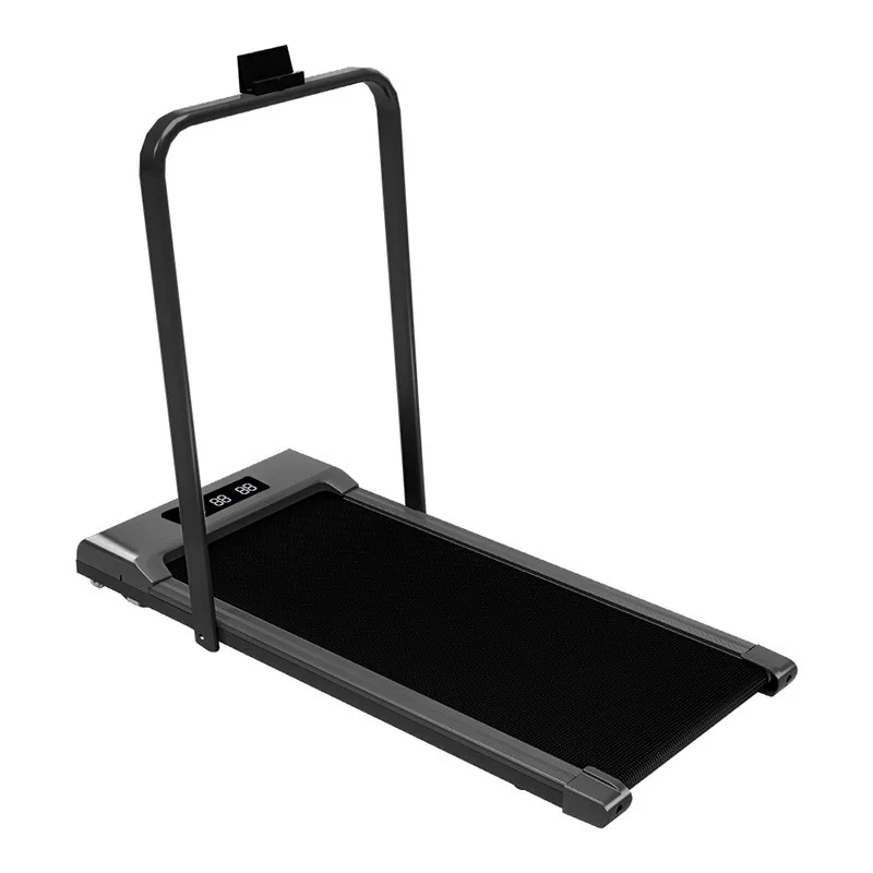 Foldable Walking Machine and Flat Treadmill with Retractable Handrails To Save Storage Space for A Variety of Settings