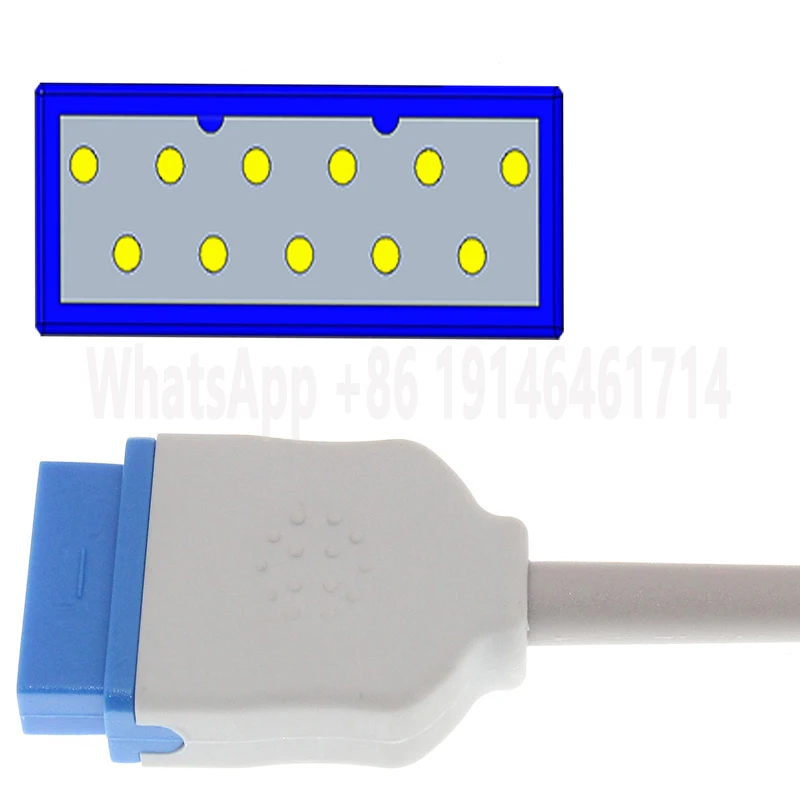 Compatible with Spo2 Sensor of GE-Marqutte Dash 2000/3000/4000 Solar 8000/8000M/9500 Eagle1000/3000/4000 Monitor Oximetry Cable.