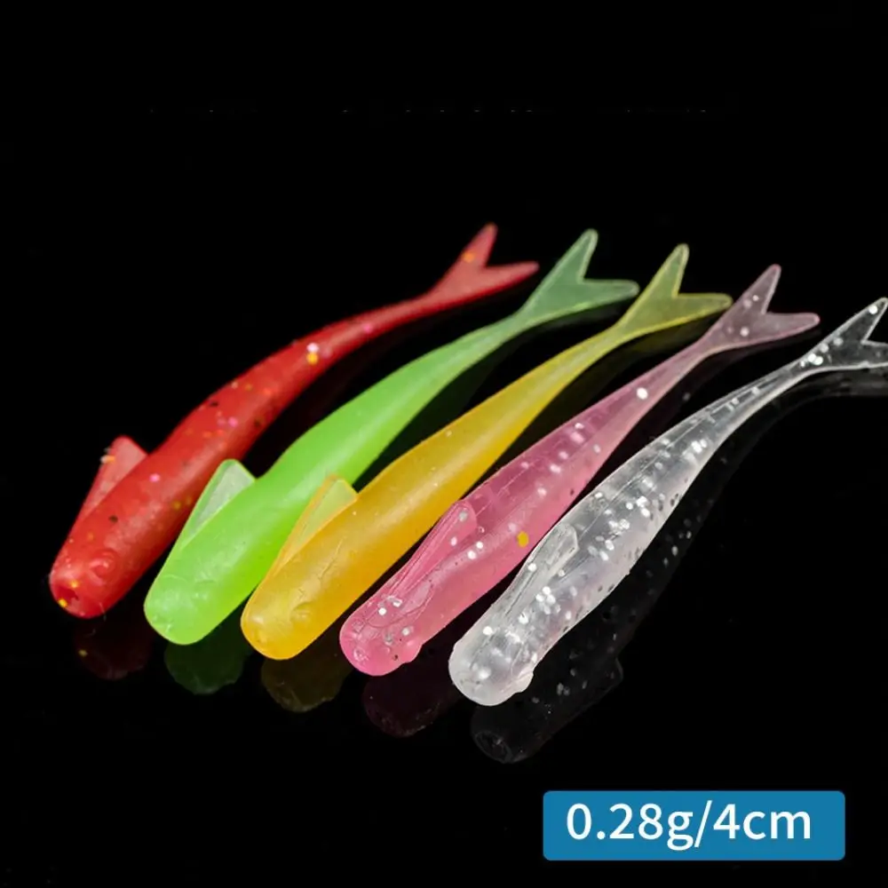 15 قطعة اكسسوارات الصيد TPE الصيد السحر الناعم 4 سنتيمتر 6 ألوان الصيد تهزهز إغراء العائمة أسماك الطعوم لوازم الصيد #1
