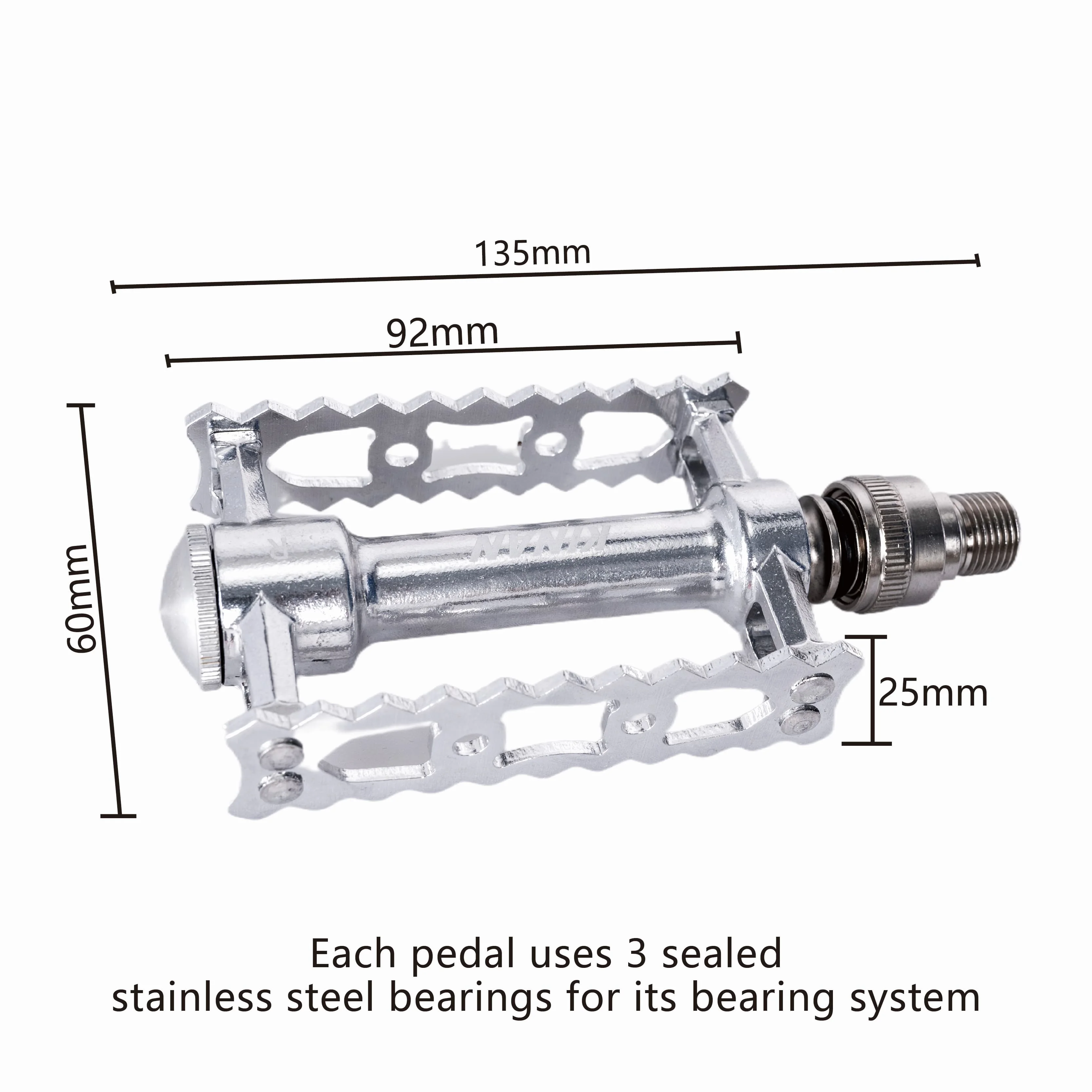 Bicycle Quick Release Pedals Silver Vintage MTB Pedal 60*92*135mm Aluminum Alloy for Road MTB Winter Cycling Accessories