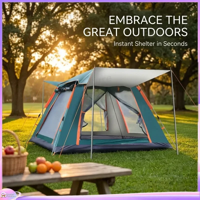 For Automatic Pop Up Tent Outdoor Camping Portable Folding Waterproof Thickened Beach Shelter Hiking Travel Sleeping Cabin