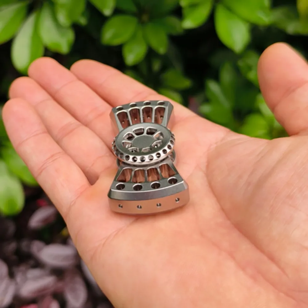 YHEDC Breezes Stainless Steel Fidget Spinner Original Designs Two-Bladed Fidget Spinner Anxiety Relief Gadgets Metal Fidget Toy