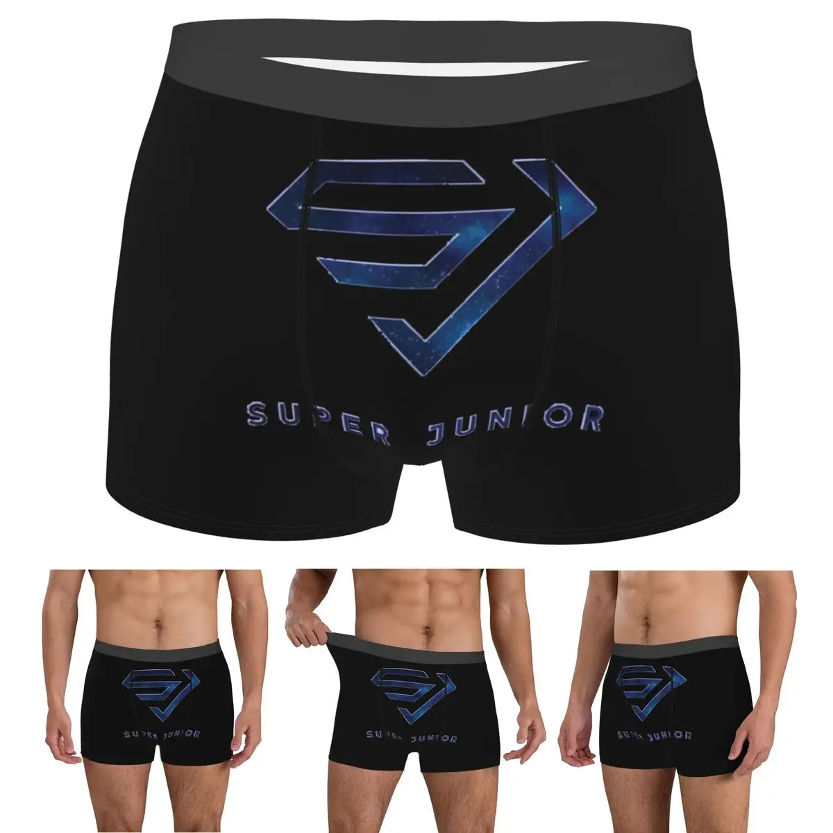 

Boxer Underpants Shorts Super Junior Logo Panties Men Comfortable Underwear for Homme Man Boyfriend Gifts