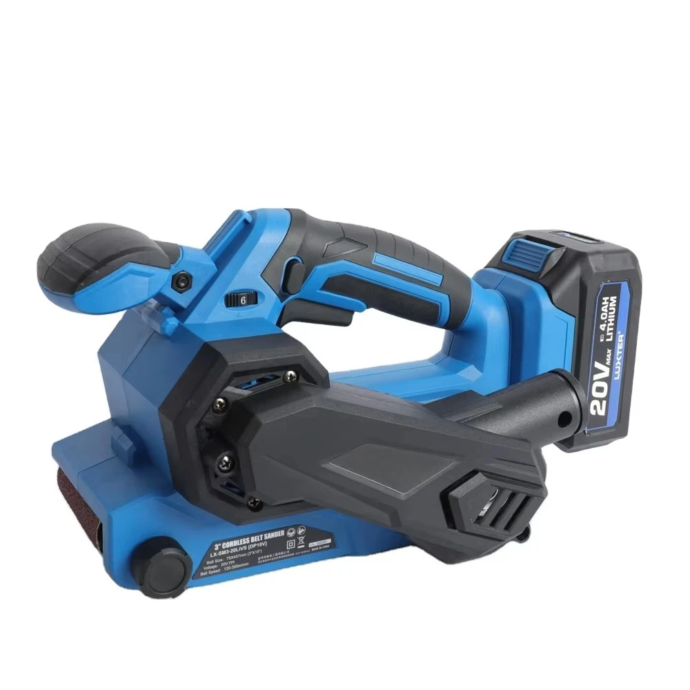 신제품 20V 3인치 리튬이온 배터리 무선 브러시리스 벨트 샌더 목재 금속 연마 및 녹 제거용