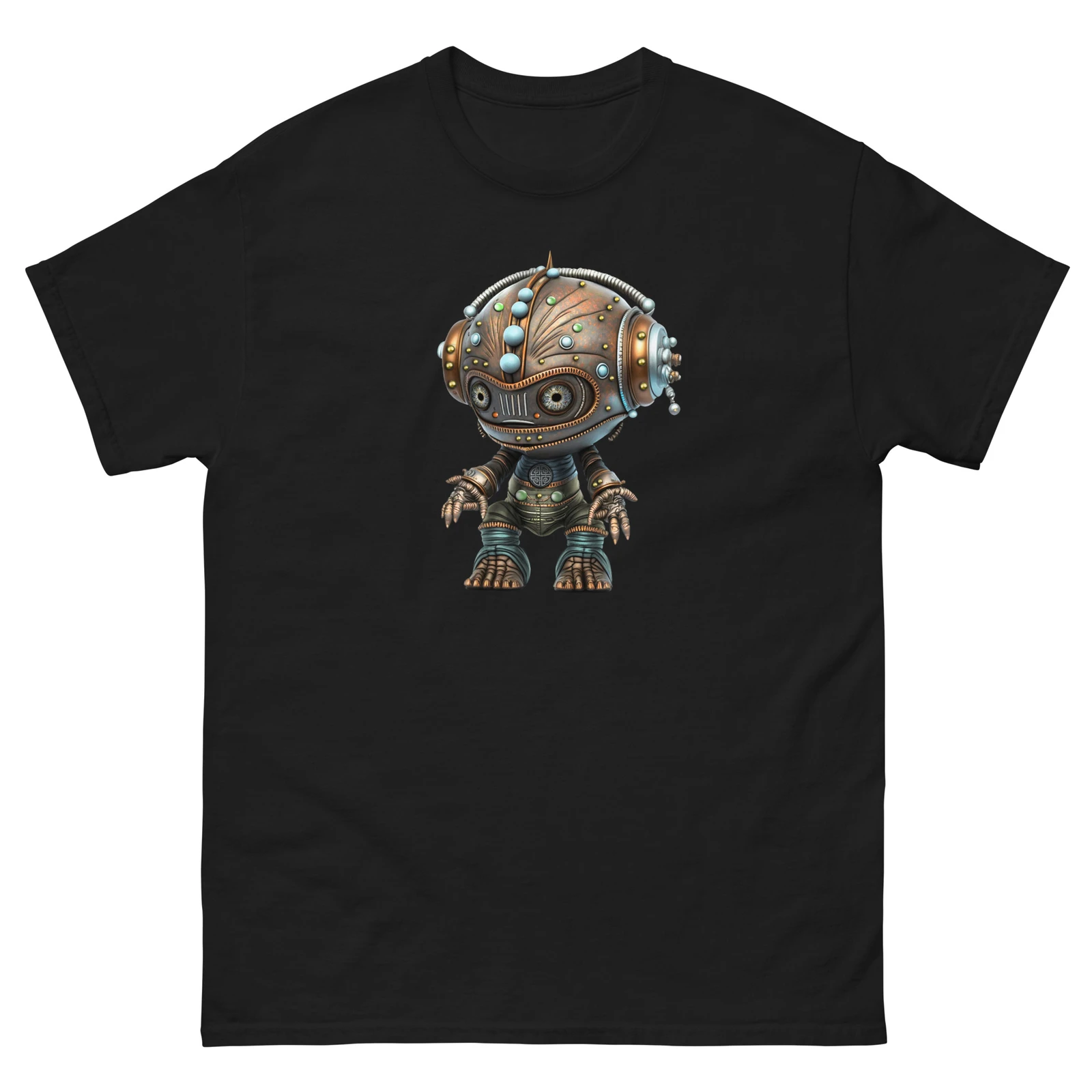 Klassisches Herren-T-Shirt – Weißer Weltraum-Alien-Fantasie-Charakter für Sci-Fi-Fans – VOTTOO-3