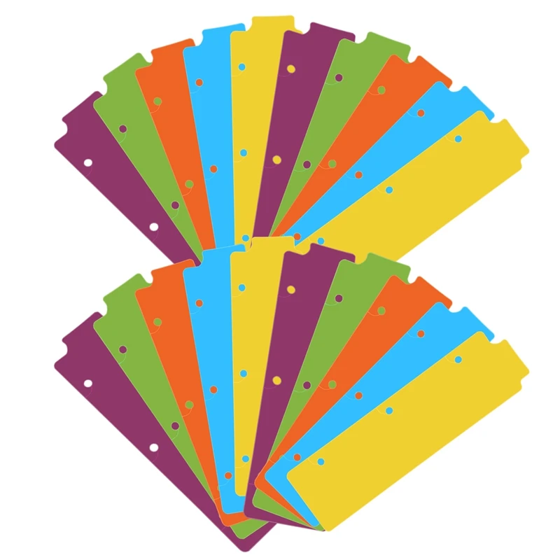 20 Pieces Snap-In Plastic Bookmark Mini Binder Dividers Snap In Bookmark For Planner Multicolor Plastic Bookmark
