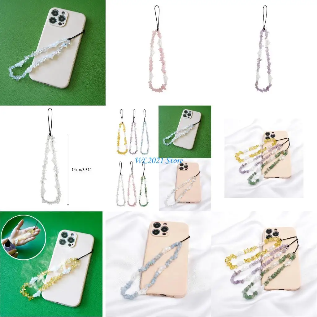 

G5GC Hand-beaded Phone Pendant for Creative Gravel Pearl Pentagram Crystal Phone Rope Niche Jewelry Weaving Handmade Lanyard