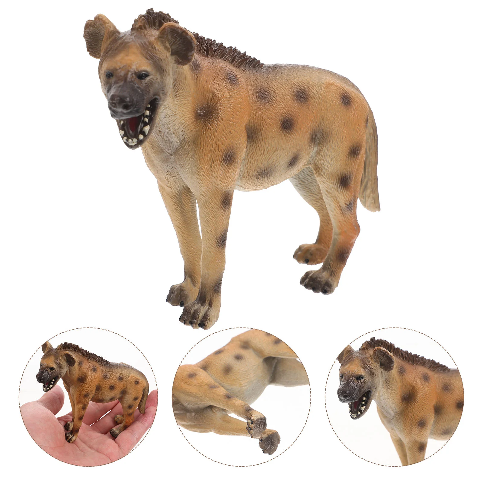 Simulation Hyena Model Animal Kids Toy Wildlife Animals Solid Adorable Desktop Plastic Small Ornament