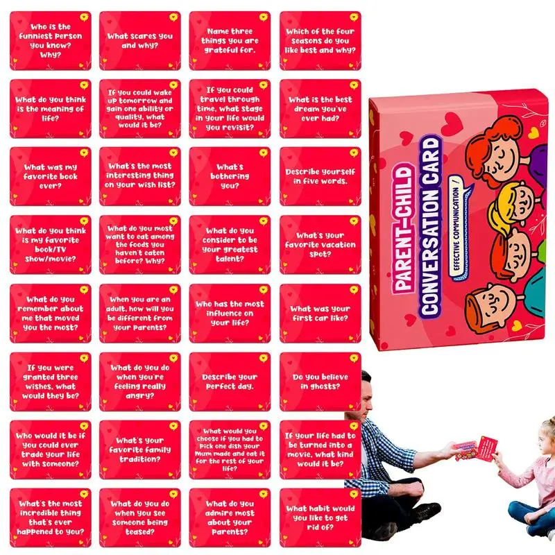 

Family Game Cards 50X Ice Breaker Conversation Cards Parent Child Interactive Education Card Small Talk Ice Breakers For Friends