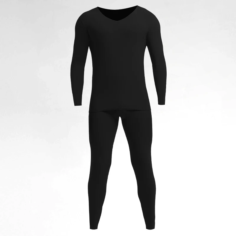 

Мужской комплект термобелья, утолщенный на флисовой подкладке, базовый слой, бесшовные хлопковые топы и низ на осень и зиму