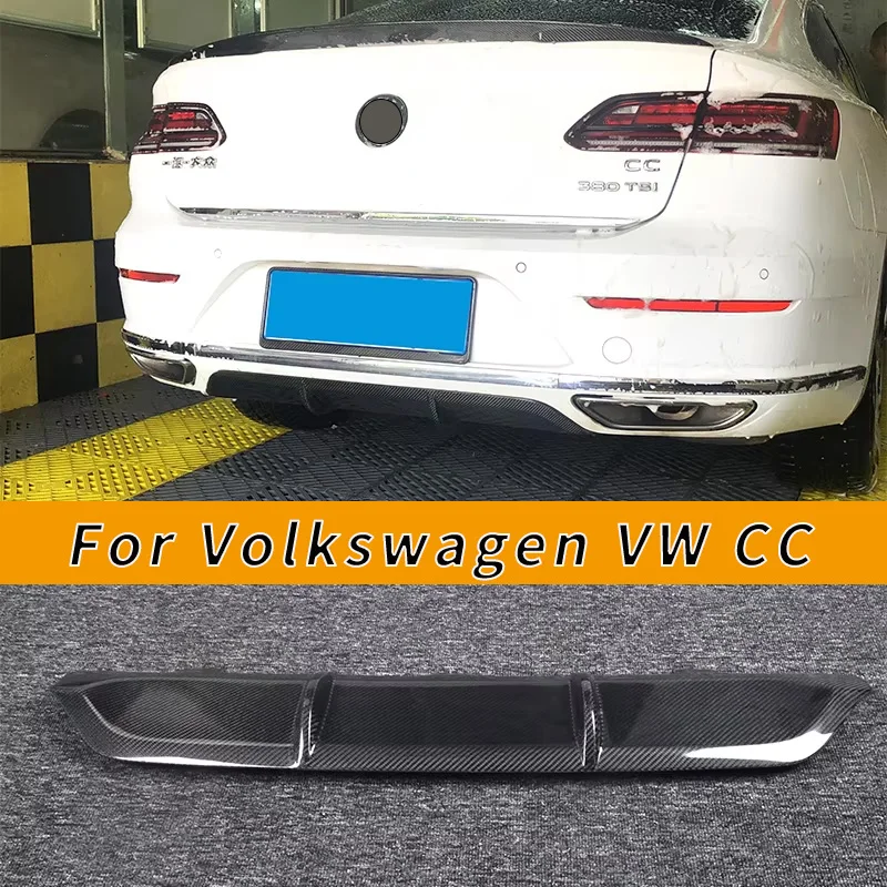 

Suitable for rear bumper protection Volkswagen CC Arteon 2019 2020 carbon fiber rear luggage, rear diffuser protection, car styl