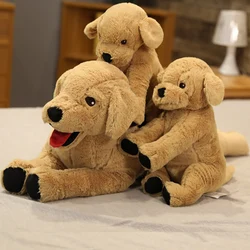 Hot 35/75cm Simulation Labrador Dog Plush toy Creative Realistic Animal Puppy Dolls Stuffed Soft Toys for Children Birthday Gift