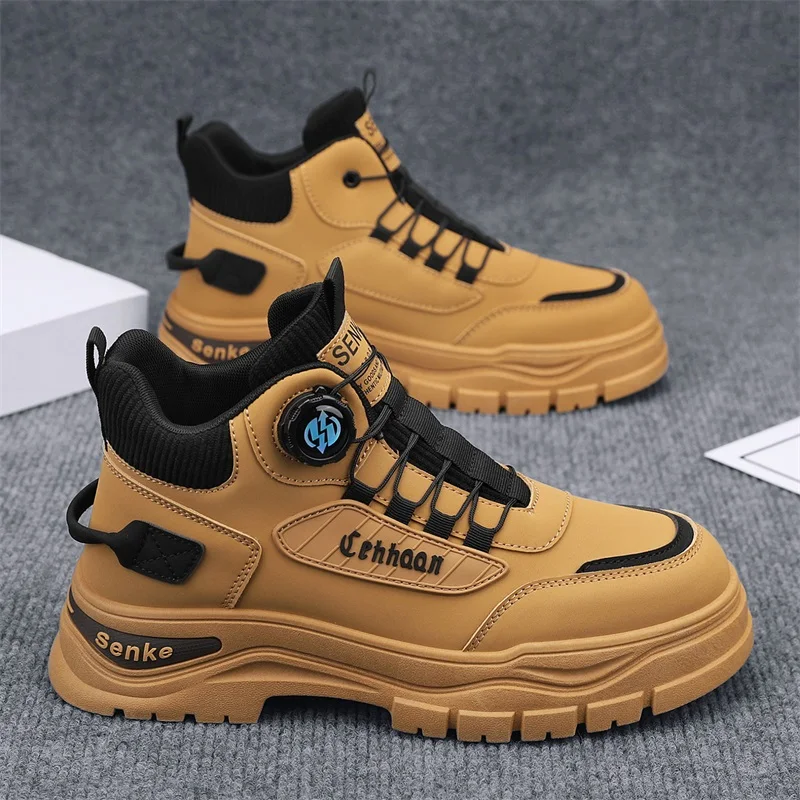 

New Men's Shoes Autumn Breathable Button Rotating Convenient Mesh Sports Outdoor Sports Leisure Running and Hiking Shoes