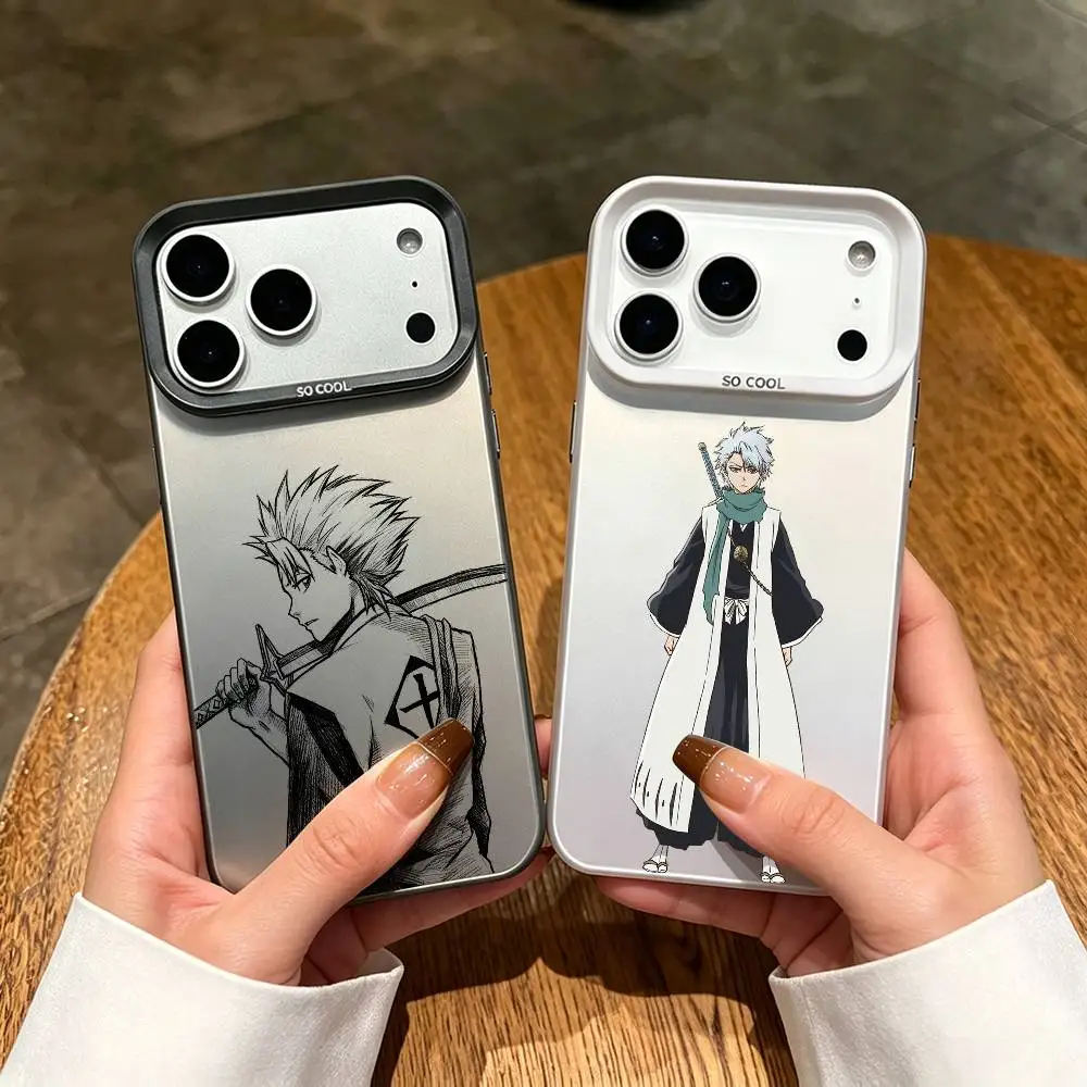 Toshiro Hitsugaya Bleach Phone Case For iPhone 17,16,15,14,13,12,11 Plus,Pro Max,XS,Colorful Silver Black Cover