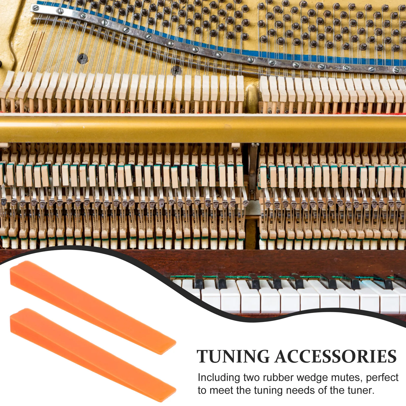 

2pcs 2 Rubber Wedge Mutes for Piano Tuning Tool Supplies Perfect Musical Instrument Accessories Piano Maintenance Kit