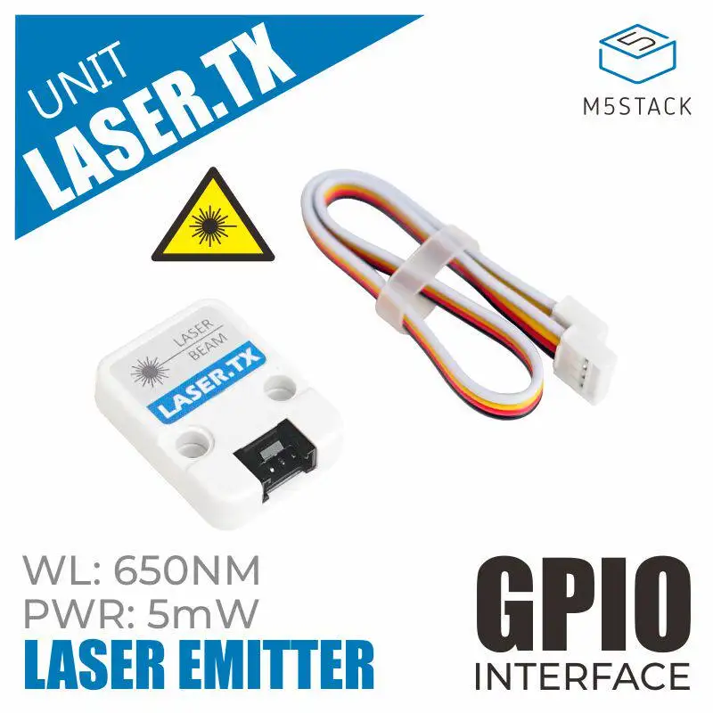 

Официальный лазерный передатчик M5Stack LASER.TX с регулируемой фокусировкой и интерфейсом GPIO для лазерной связи