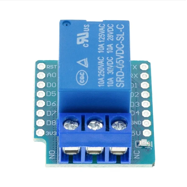 D1 Mini WIFI Expansion Board Learning Board 1-channel Relay Module High Level Trigger