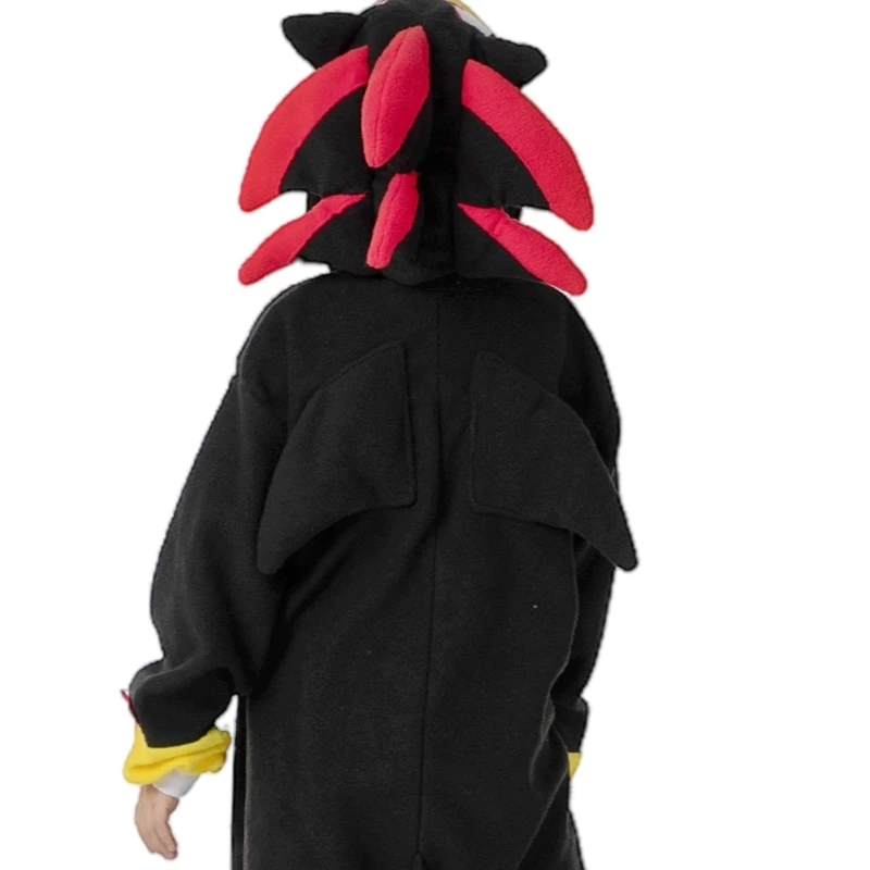 Kids Black Hedgehog Cosplay Kigurumi Costume Children Animal Onesies Pajamas Girls Halloween Carnival Boy Party Jumpsuit