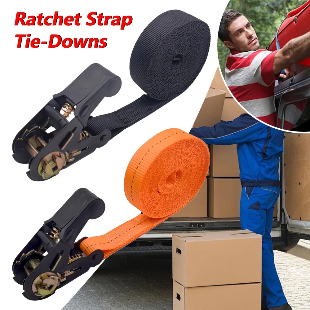 Fixed Strap Adjustable Ratchet Strap Sturdy Metal Buckle Cargo Strap Retractor with Claws Car Tightening Band Car