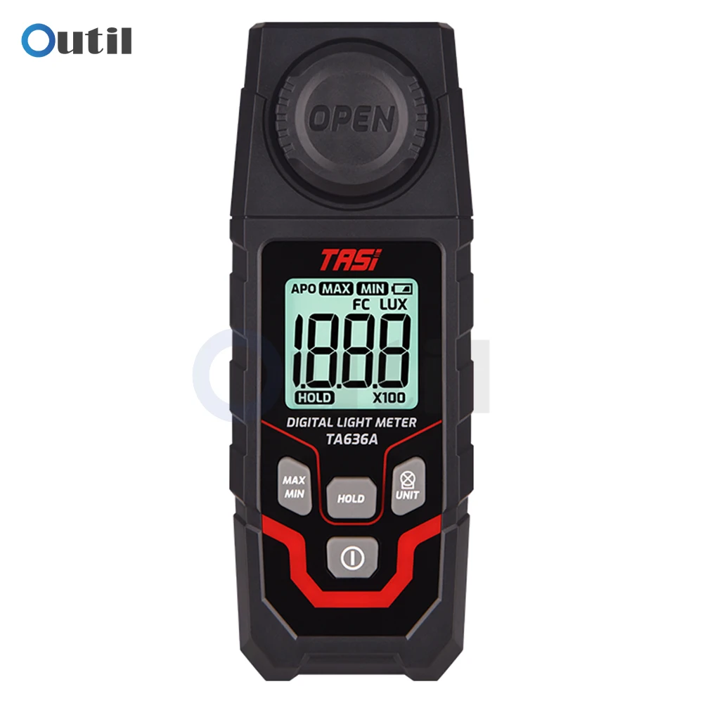 TA636A Digital Light Meter Illuminance Lux Meter 0.1~20000LUX/0.01~20000FC Measurement Range Integrated illuminometer Tester