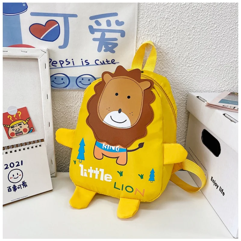 2023 New Kindergarten Schoolbag Children Cartoon Lion Shoulder Bag Lightweight School Bookbag Student Backpack Kids Backpacks