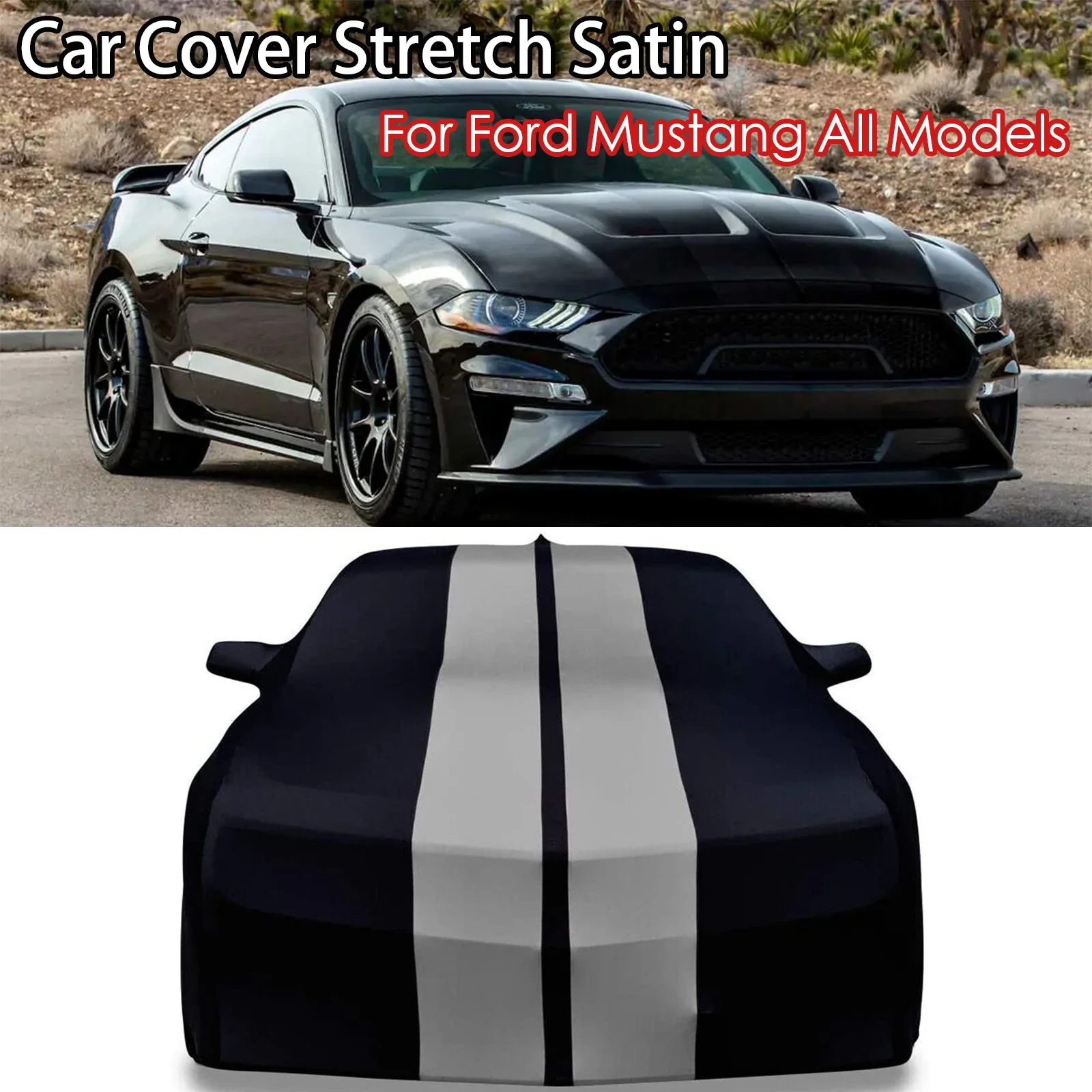 

Car Cover Stretch Satin Scratch Dustproof Ultraviolet-proof Indoor For Ford Mustang All Models