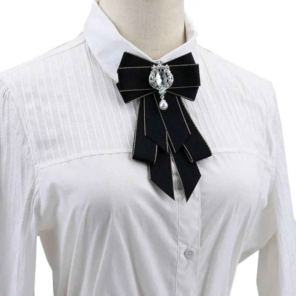 Pajarita cruzada extraíble de alta calidad, accesorios de ropa de poliéster, corbata de camisa, decoración de uniforme JK, pajarita sólida