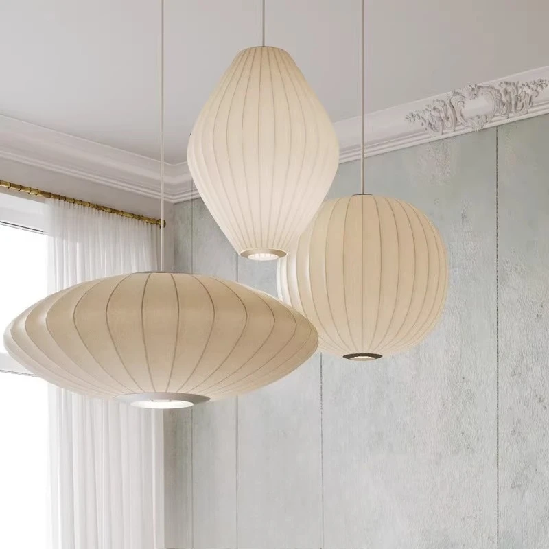Denmark Design Modern LED Pendant Lights Minimalist Silk Hanging Lamps Hotel Hall Restaurant Home Decor Lighting Fixtures