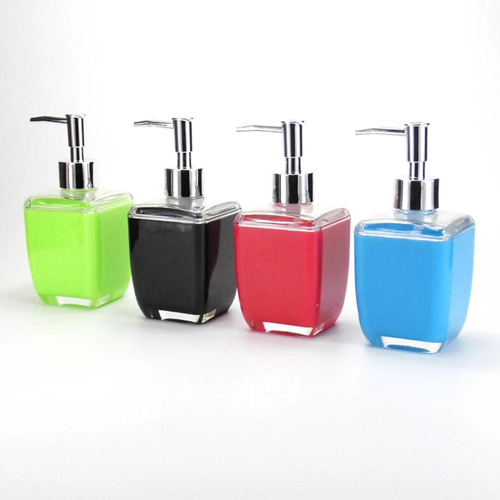 

Refillable Bathroom Acrylic Bottle Black Thick Press Pump for Shampoo Conditioner Lotion Body Wash Essential Oil Hand