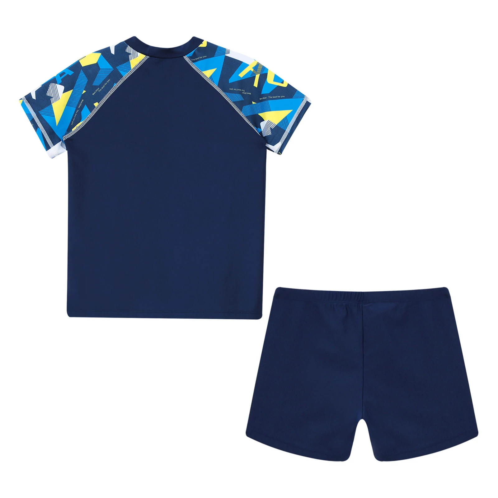 Kids Boys Swimsuit Set Short Sleeve Swim Top with Shorts Camouflage Print Swimwear Pool Beach Water Sport Surfing Bathing Suits