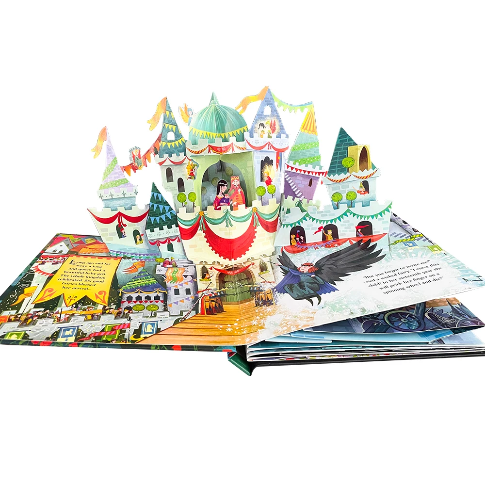 Imagem -02 - Usborne Pop up Inglês Papelão Livro Contos de Fadas Bela Adormecida 3d Flip Flap Picture Livros Educação Brinquedo Aprendizagem para Crianças