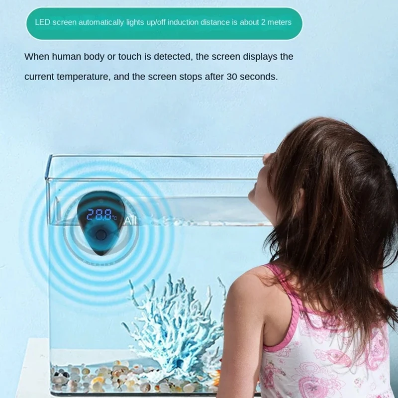 

Human body induction accurate charging test fish tank aquarium tank external digital display thermometer