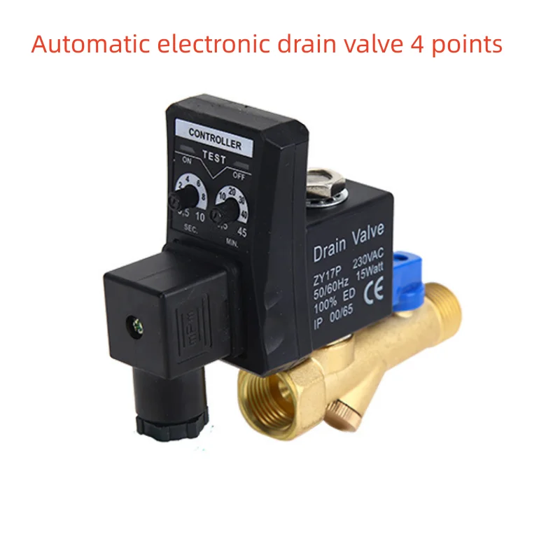 Automatic drain valve 4-point air compressor air storage tank automatic exhaust solenoid valve 220V16bar split type integrated
