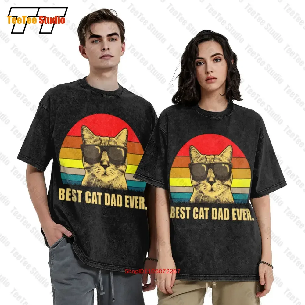 Cat Dad Ever Cat Daddy Father  Oversized T-Shirt YVRX