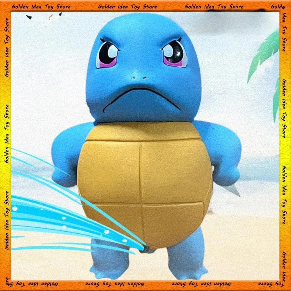 Pokemon Figurka Spray Water Squirtle Anime Figurki Samochód Squirtle Orname Śliczna statuetka Model Zabawki Ozdoba samochodu Prezent świąteczny