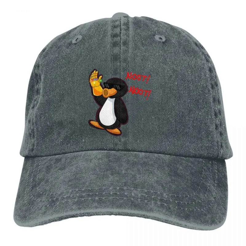 Washed Men's Baseball Cap Cute Trucker Snapback Caps Dad Hat Noot Pingu Pinga Penguin TV Golf Hats