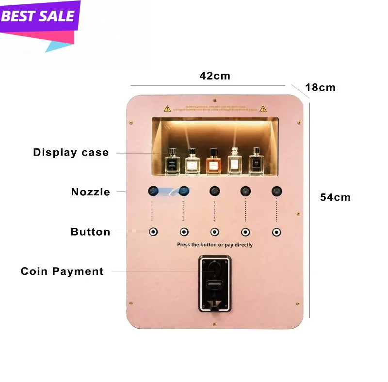 Wall-mounted Design Automatic Perfume Dispenser Lower Cost Perfume Vending Machine Wifi Customized