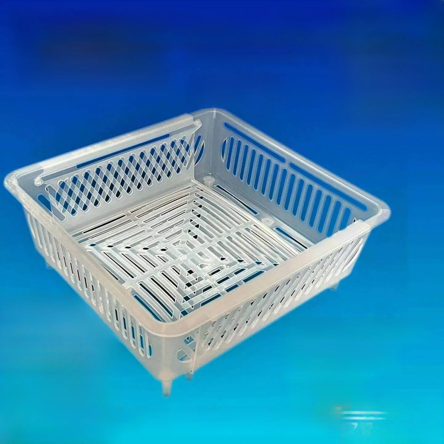 Commercial Expandable Plastic Seafood Basket Hotel Special Thickened Rectangular Tray with Feet for Flower Clam Storage