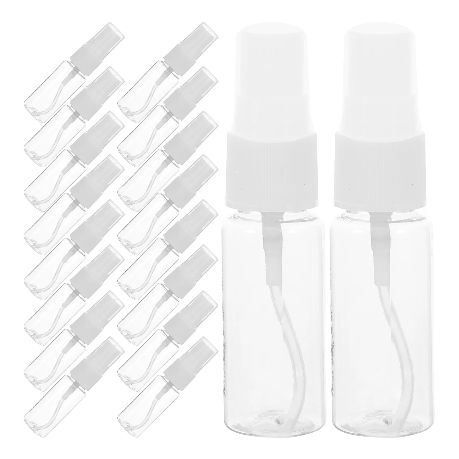 10pcs 20ml Portable Mini Plastic Small Empty Spray Bottle for Make Up and Skin Care Refillable Travel Use
